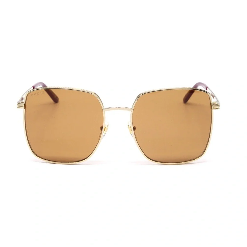 NEW AUTHENTIC GUCCI BROWN SUNGLASSES GUCCI UNISEX SUNGLASSES - Picture 4 of 6